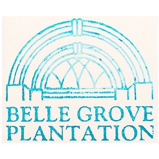 Blue inked stamp for Belle Grove Plantation