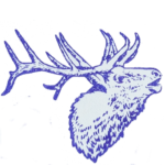 Purple inked stamp for Great Smoky Mountains National Park elk