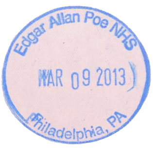 Edgar Allan Poe NHS stamp