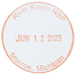 Orange stamp for River Raisin National Battlefield Park
