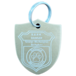Bronze shield pendant denoting Bark Ranger status for George Washington Birthplace National Monument Bronze shield pendant denoting Bark Ranger status for George Washington Birthplace National Monument